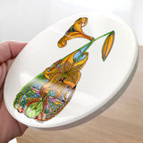 Tiger Lily Glazed Ceramic Coaster