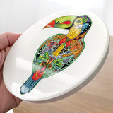 Toucan Glazed Ceramic Coaster