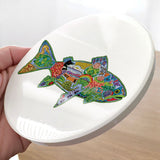Trout Glazed Ceramic Coaster