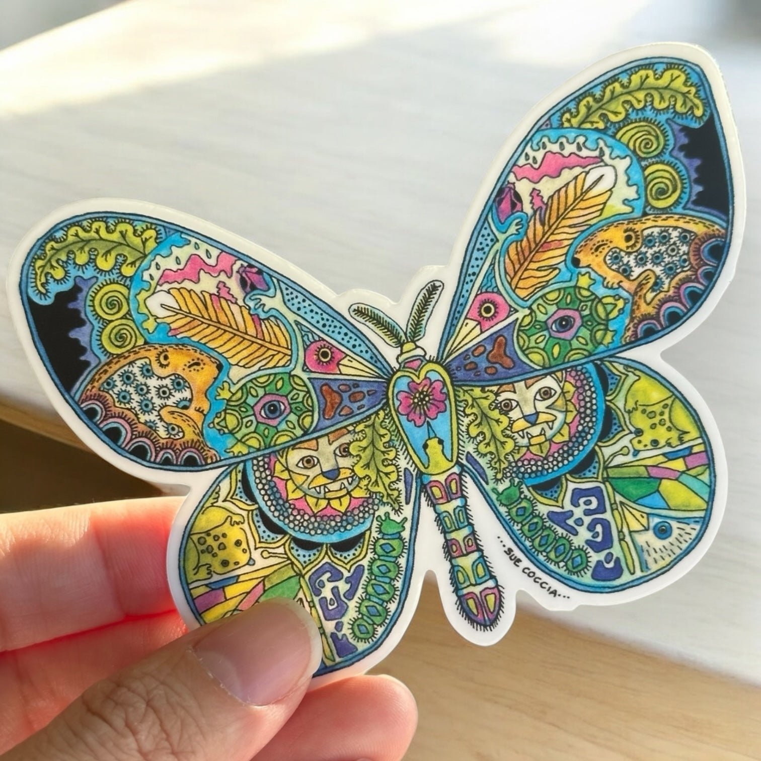 Tiger Faced Moth Sticker