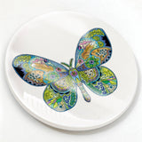 Tiger Faced Moth Glazed Ceramic Coaster