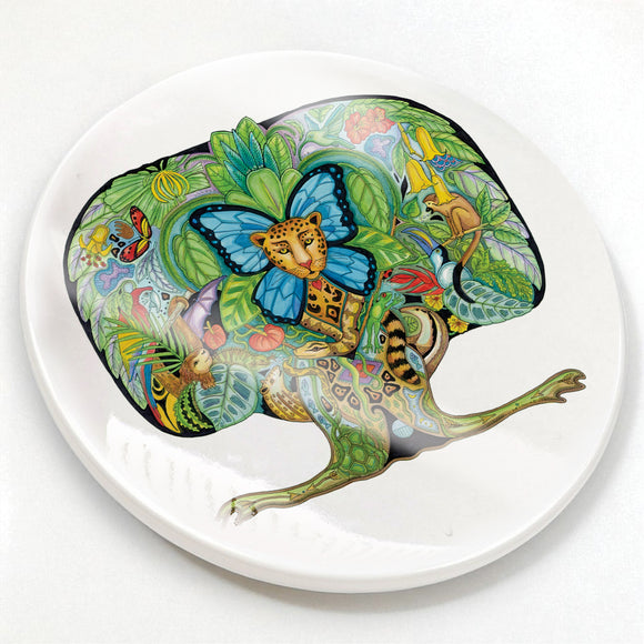 Tree of life Glazed Ceramic Coaster