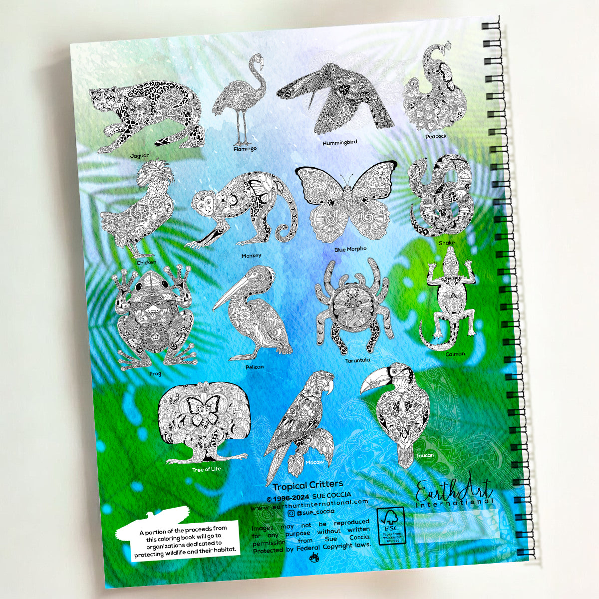 Tropical Critters Coloring Book