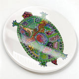 Turtle Glazed Ceramic Coaster