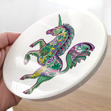 Unicorn Glazed Ceramic Coaster