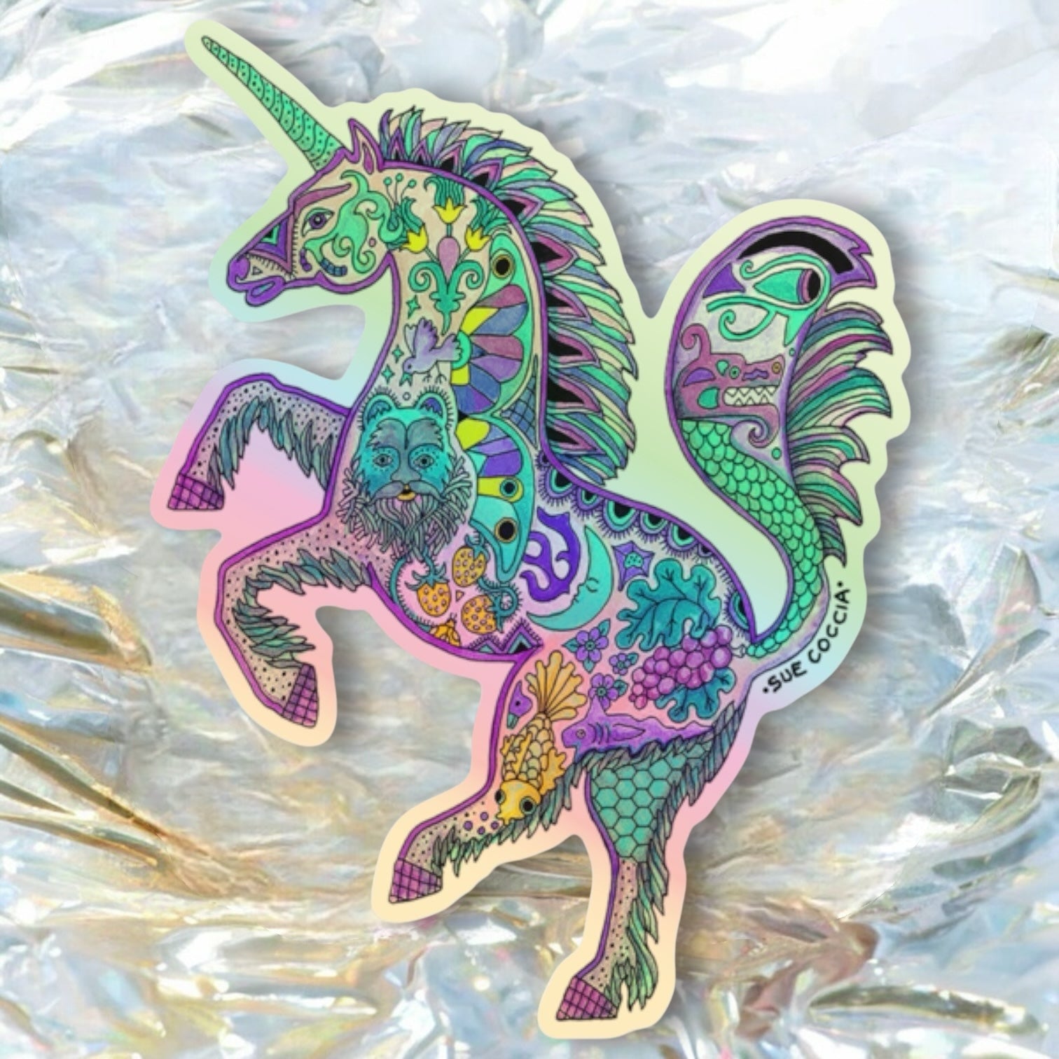 Unicorn Holographic Sticker