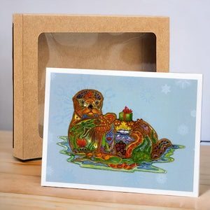 Sea Otter Holiday Boxed Card Set (8)