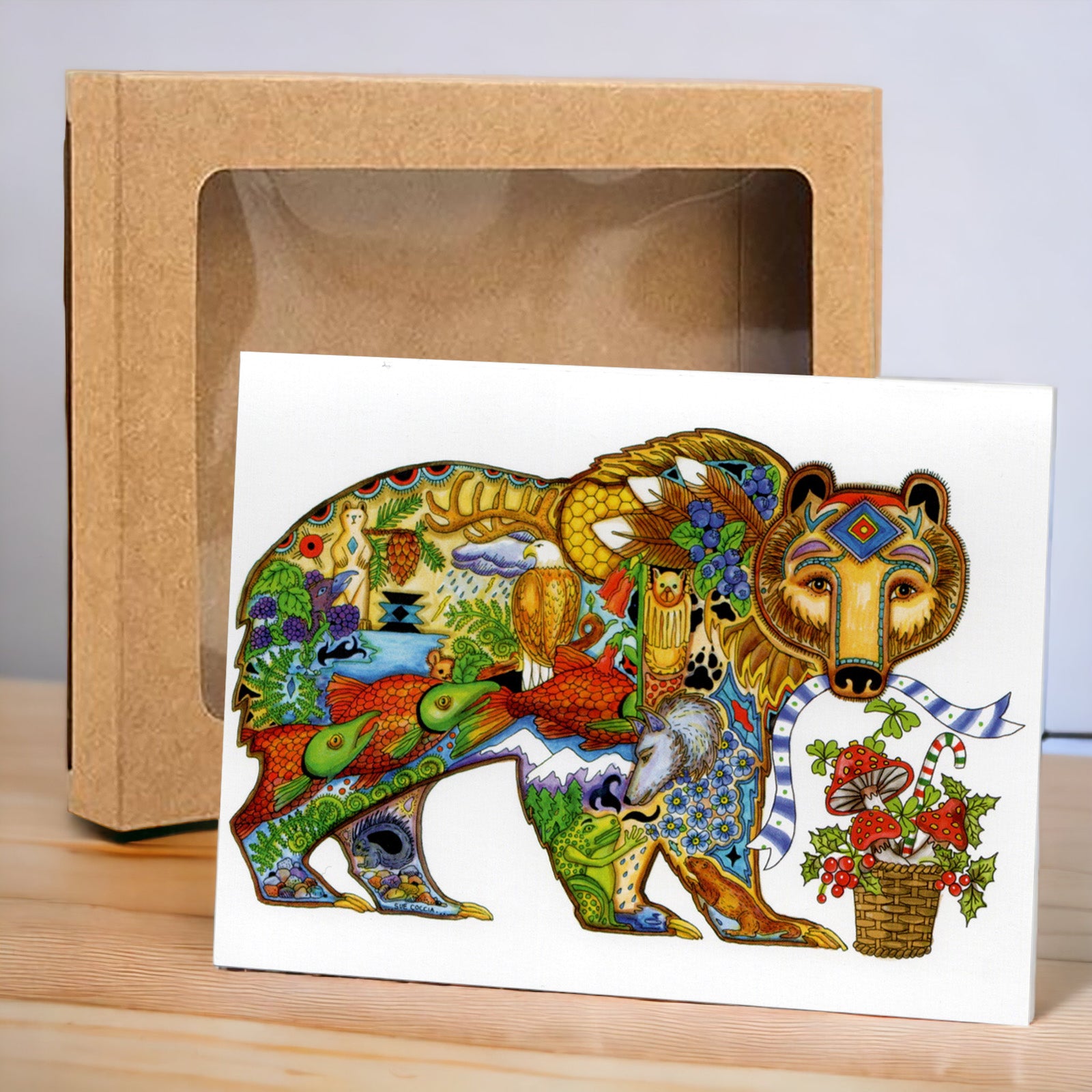 Grizzly Holiday Boxed Card Set (8)