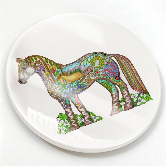 Wild Horse Glazed Ceramic Coaster