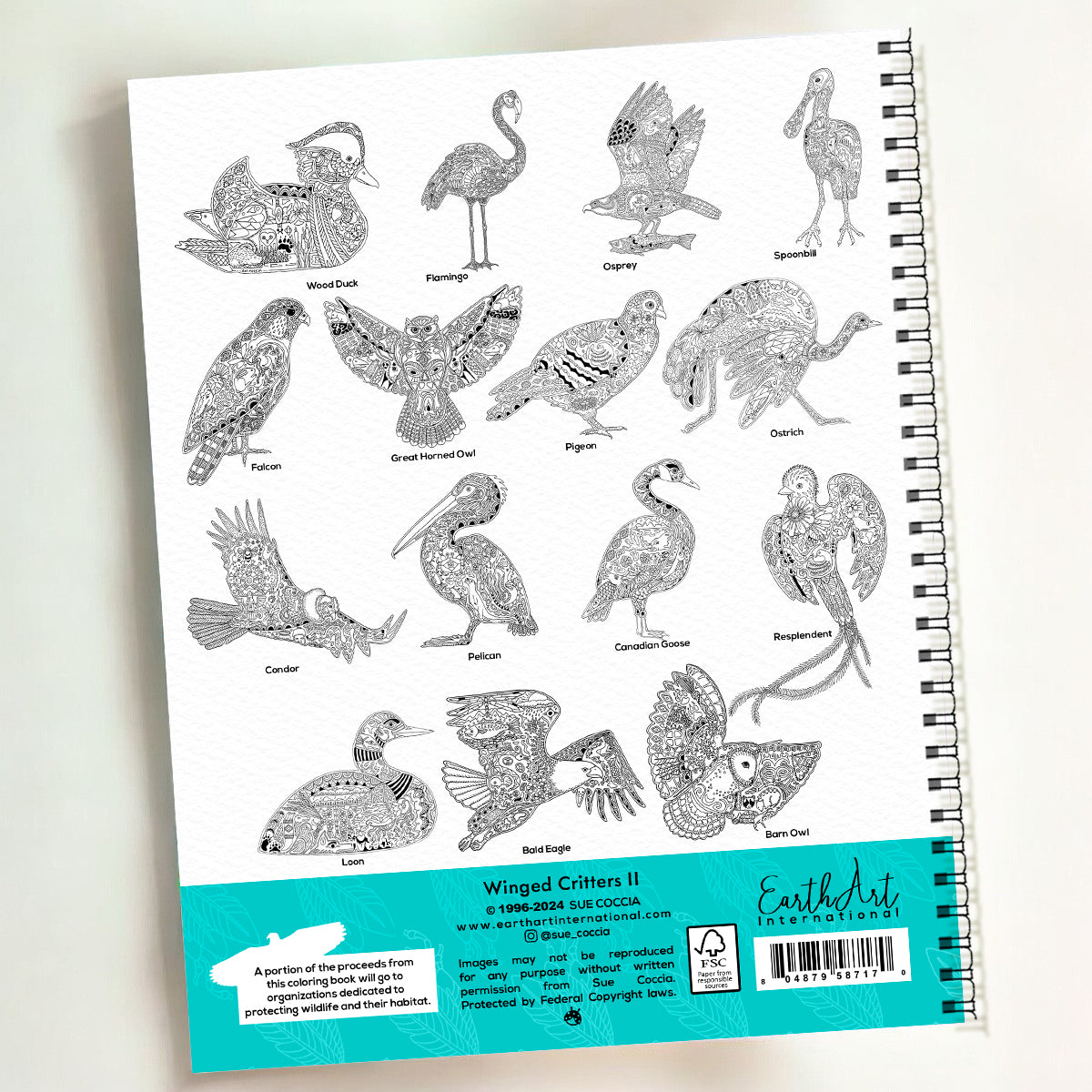 Winged Critters 2 Coloring Book