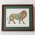 EarthArt International Intricate Wildlife Scene Lion Art Print, signed by Sue. Features a detailed lion filled with miniature scenes of African wildlife.