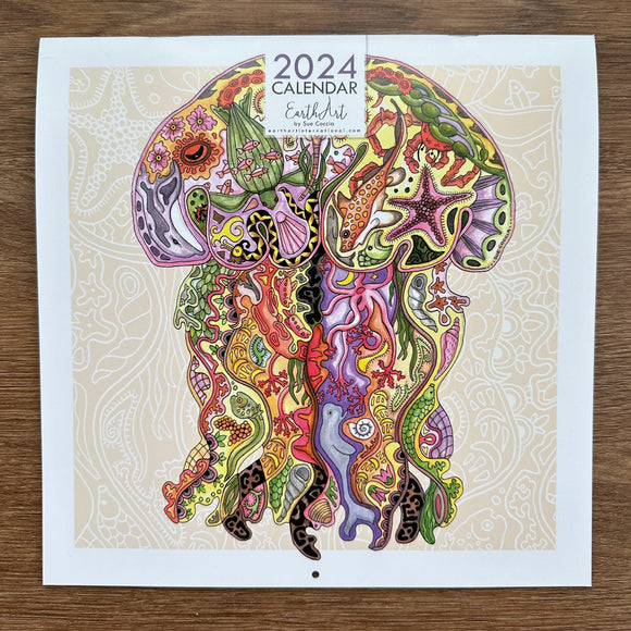 2024 Calendar w/ Coloring Pages
