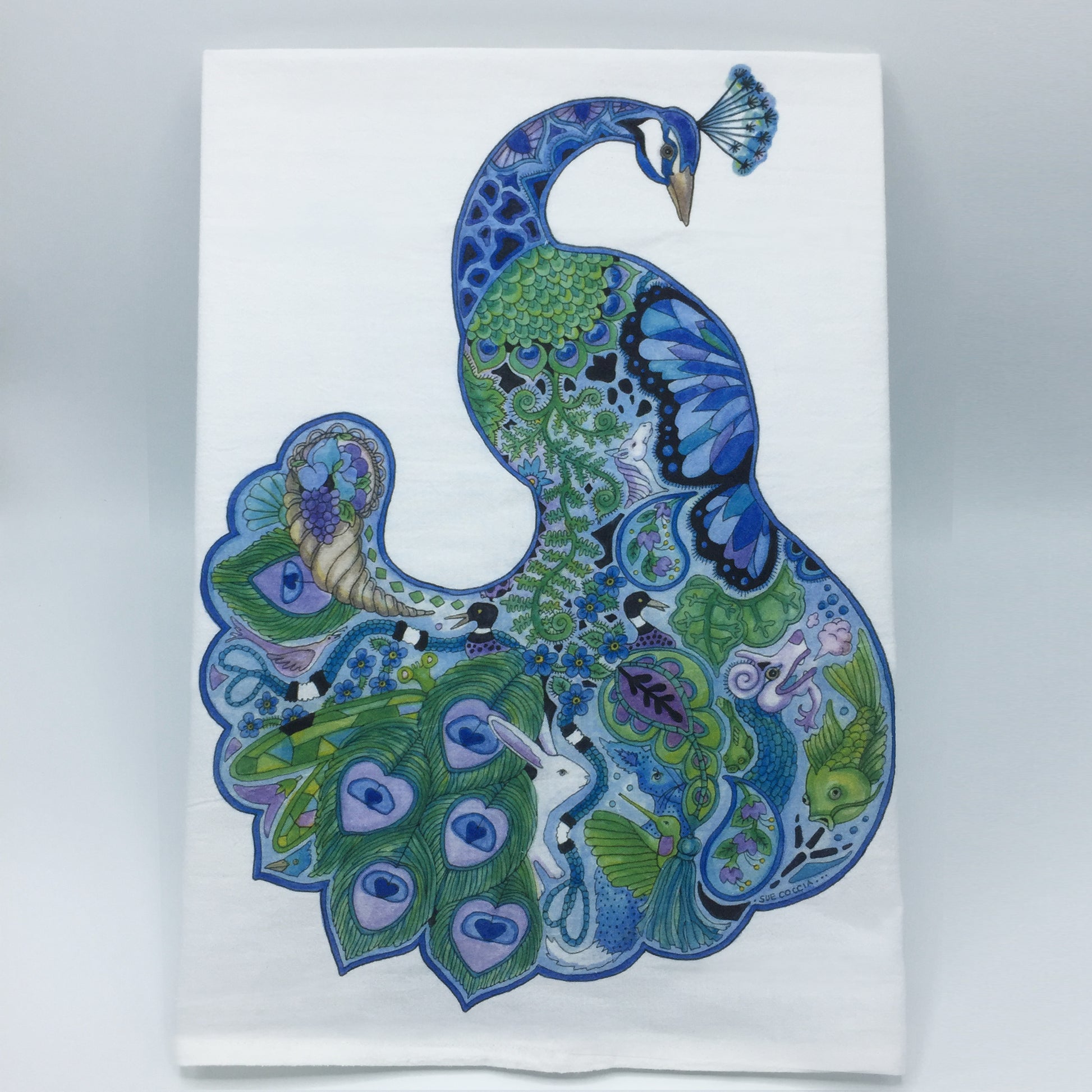 Peacock Flour Sack Towel