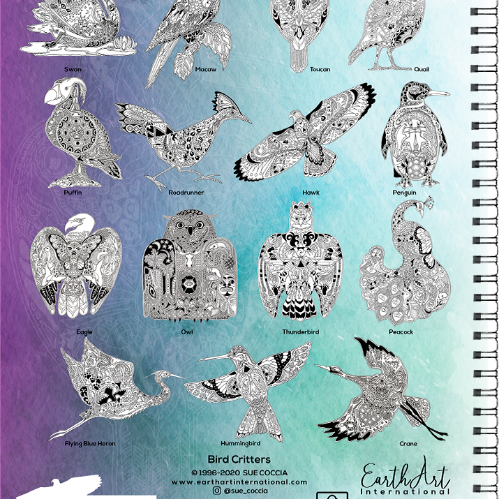 Bird Critters Coloring Book