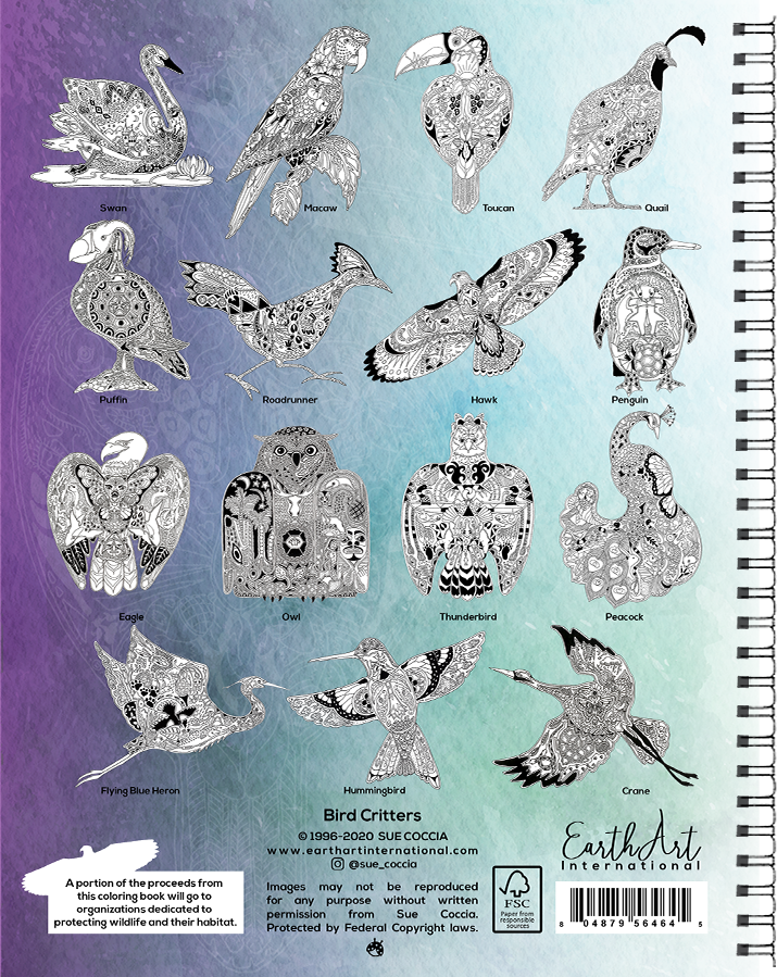 Bird Critters Coloring Book
