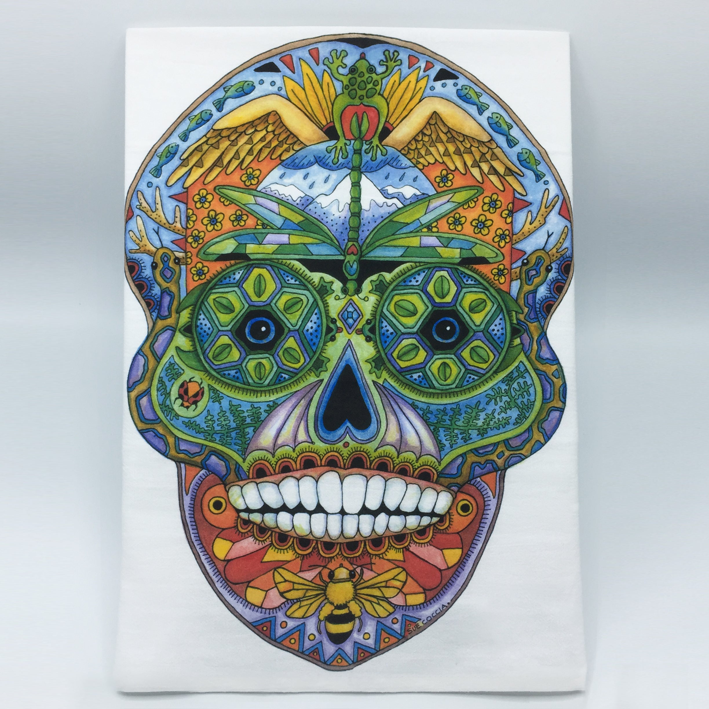 Sugar Skull Flour Sack Towel
