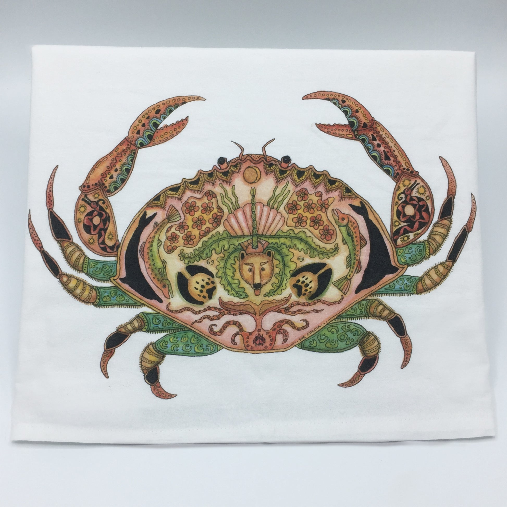 Crab Flour Sack Towel