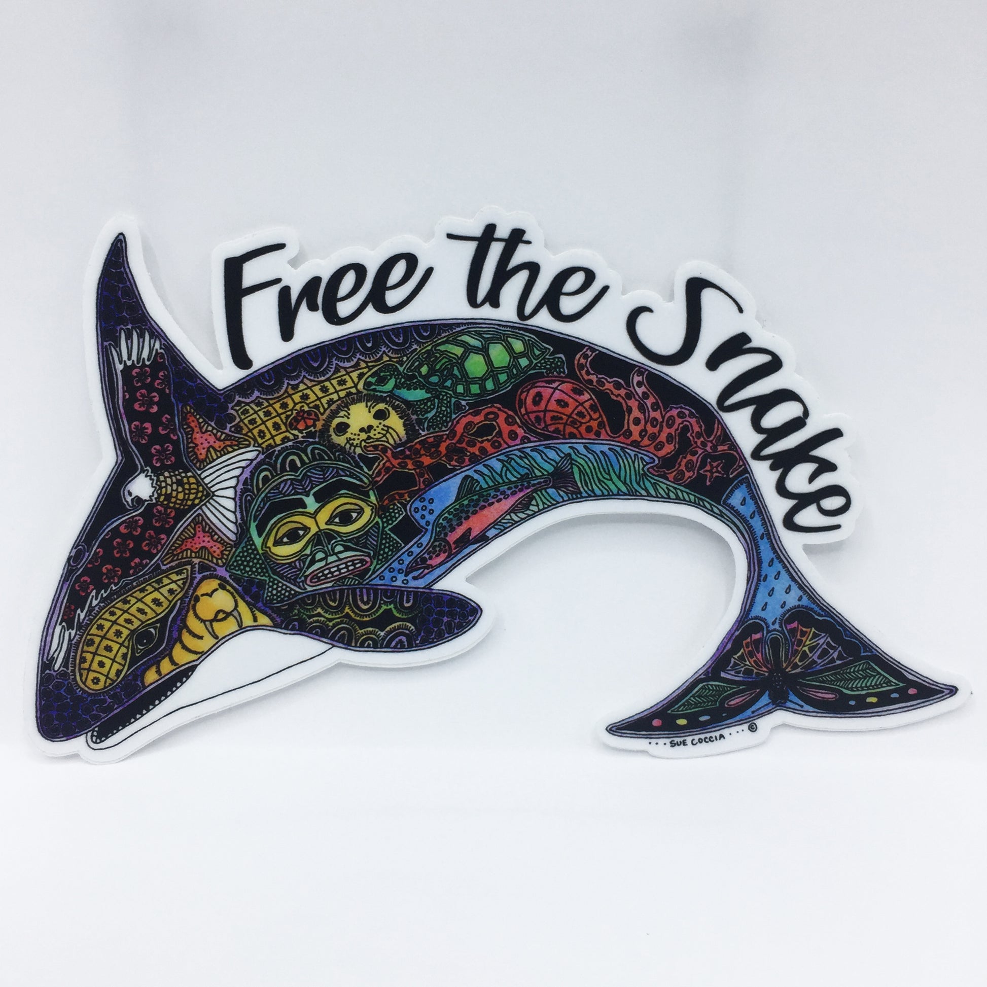 Free The Snake Orca Sticker