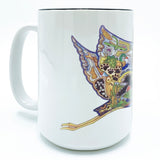 Flying Blue Heron 15 oz Mug