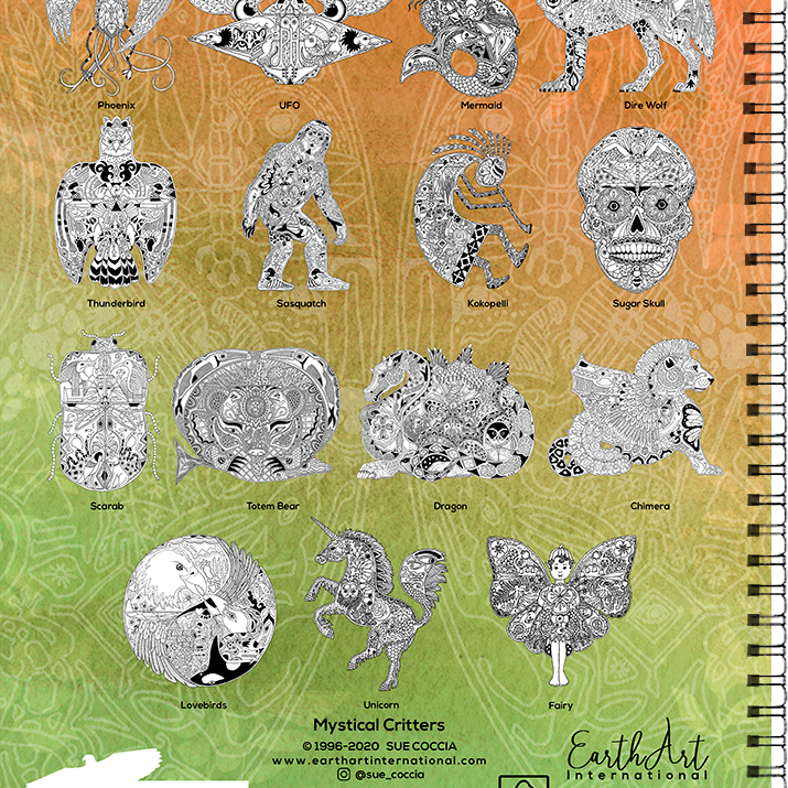 Mystical Critters Coloring Book