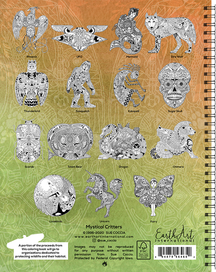 Mystical Critters Coloring Book