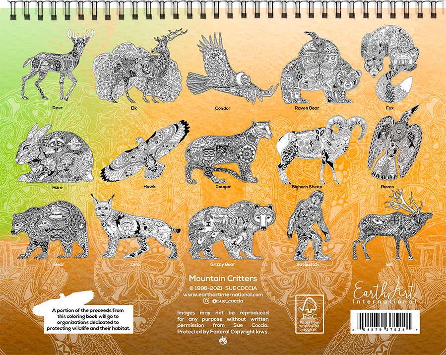 Mountain Critters Coloring Book