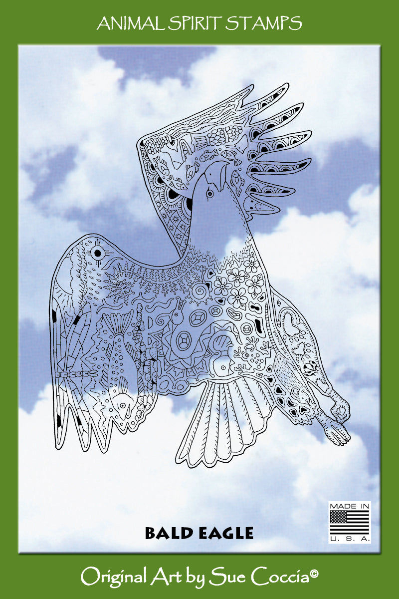 Bald Eagle Rubber Stamp