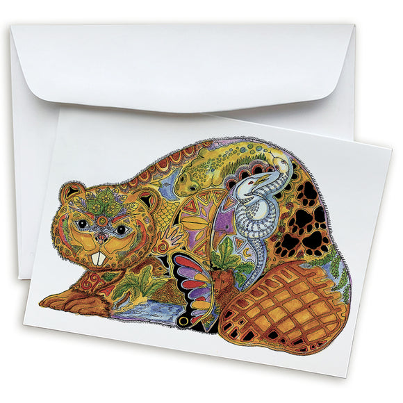 Beaver Note Card