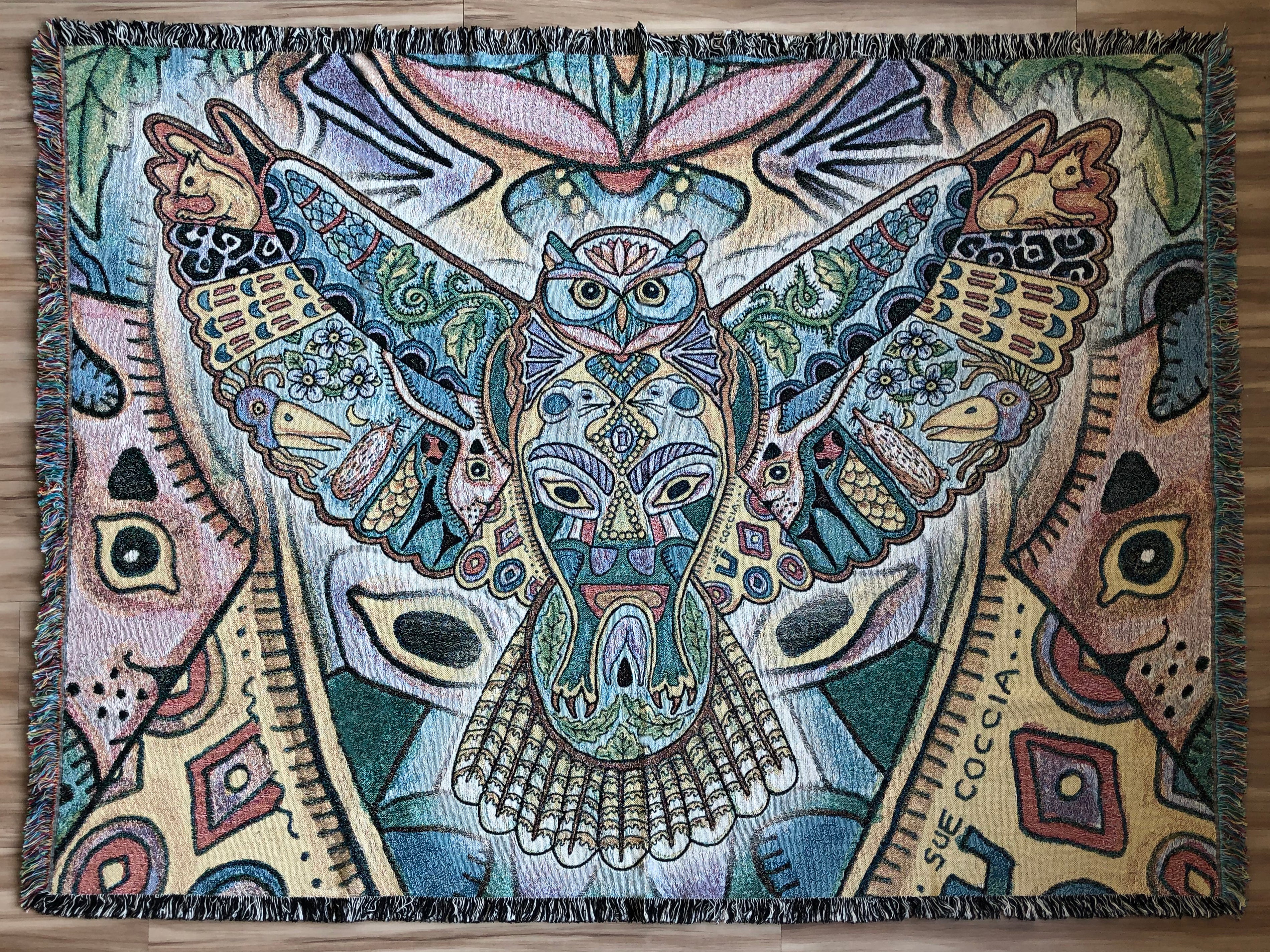 Great Horned Owl Blanket