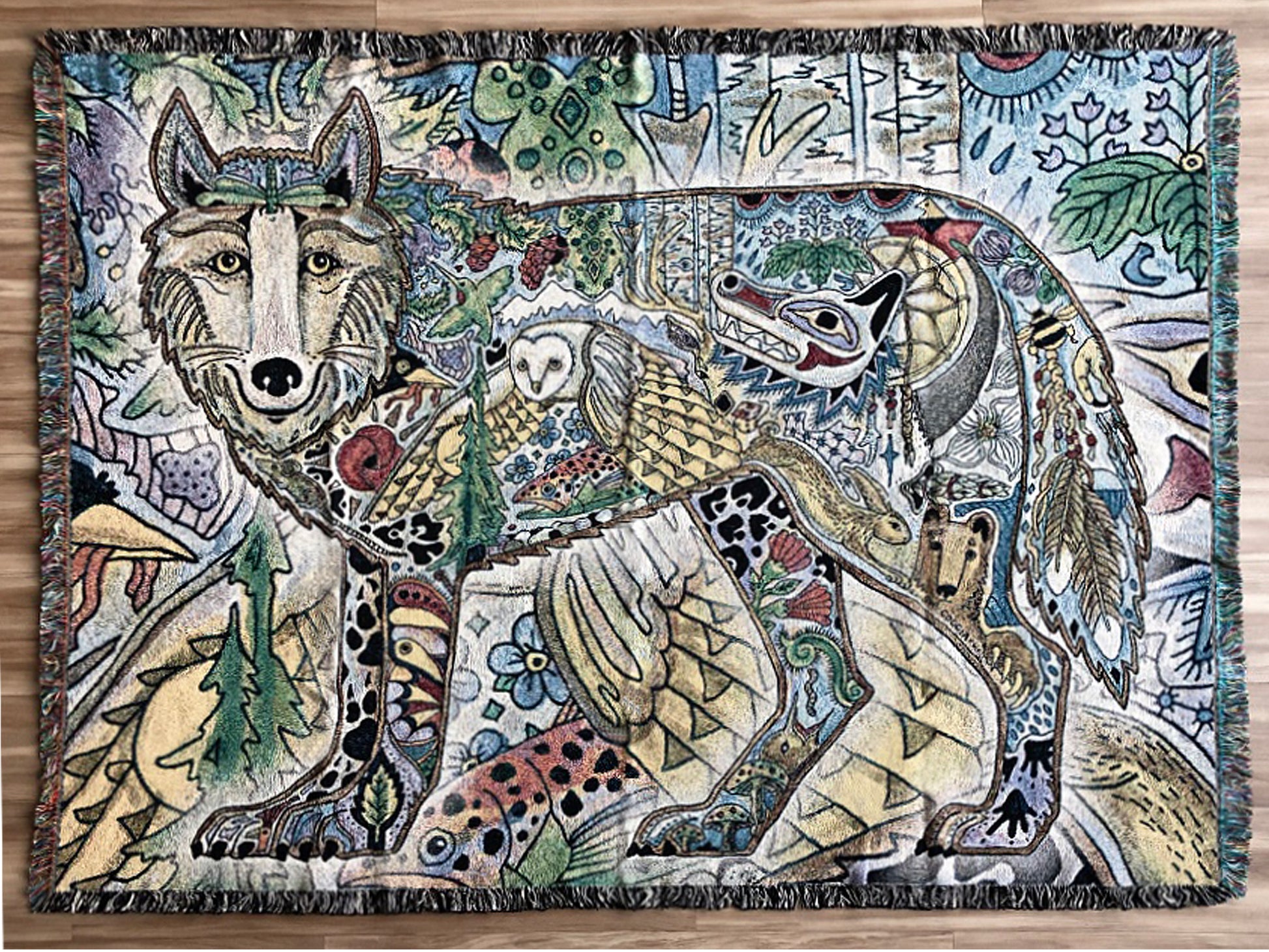 Wolf Standing Blanket