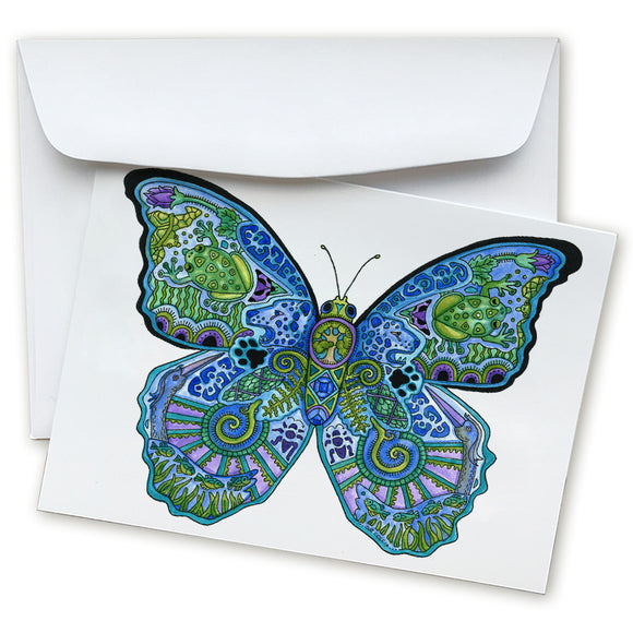 Blue Morpho Butterfly Note Card