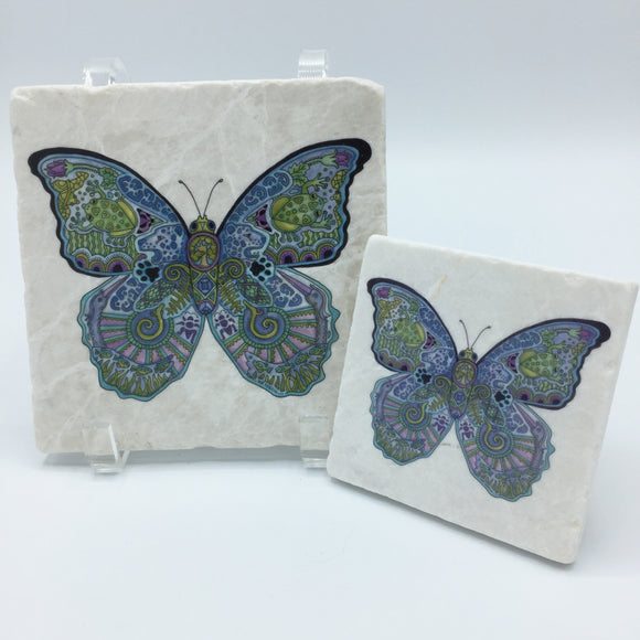 Blue Morpho Butterfly Coasters and Trivets