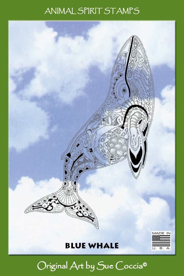 Blue Whale Rubber Stamp