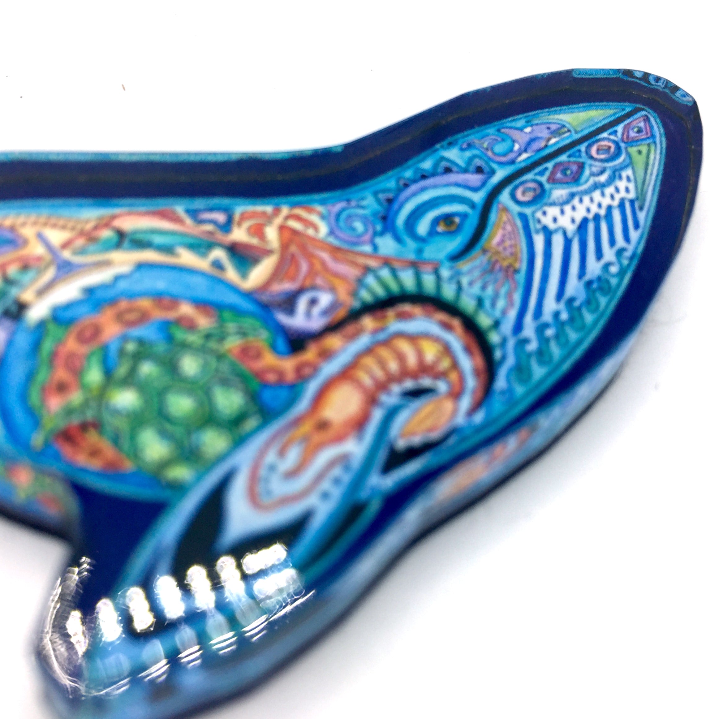 Blue Whale Magnets, Keychains and Pins