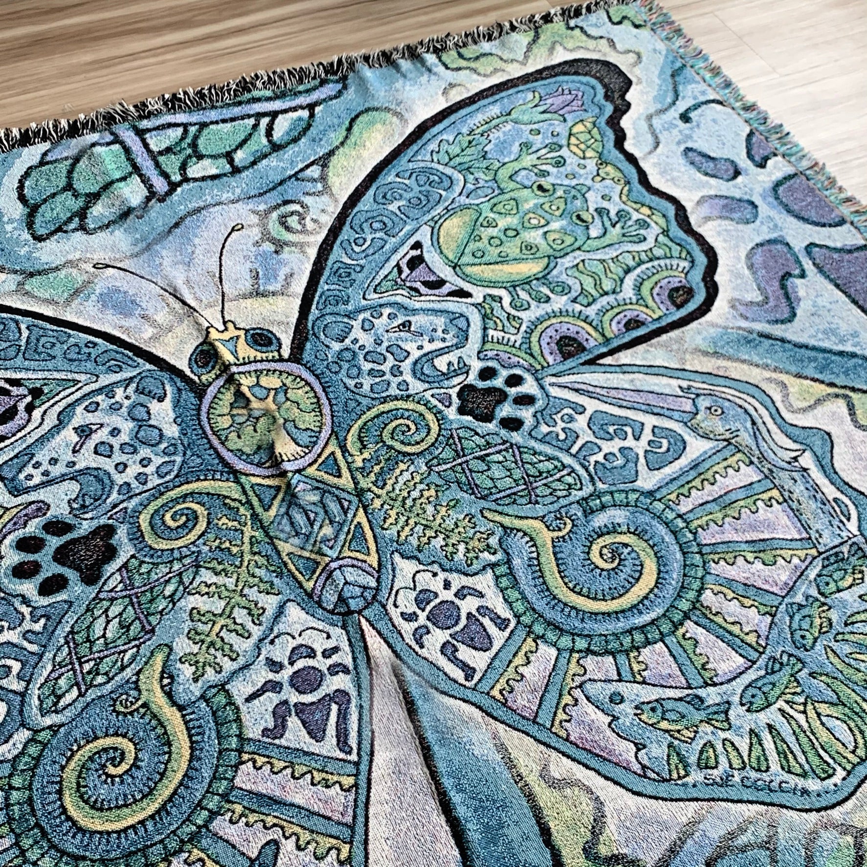 Blue Morpho Butterfly Blanket