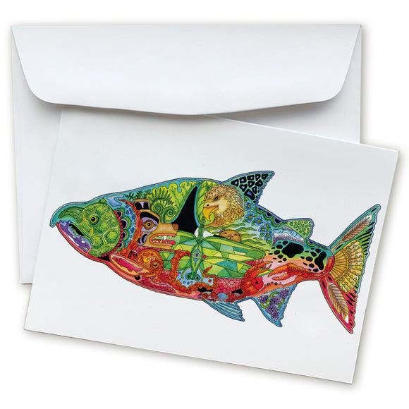 Chinook Salmon Note Card