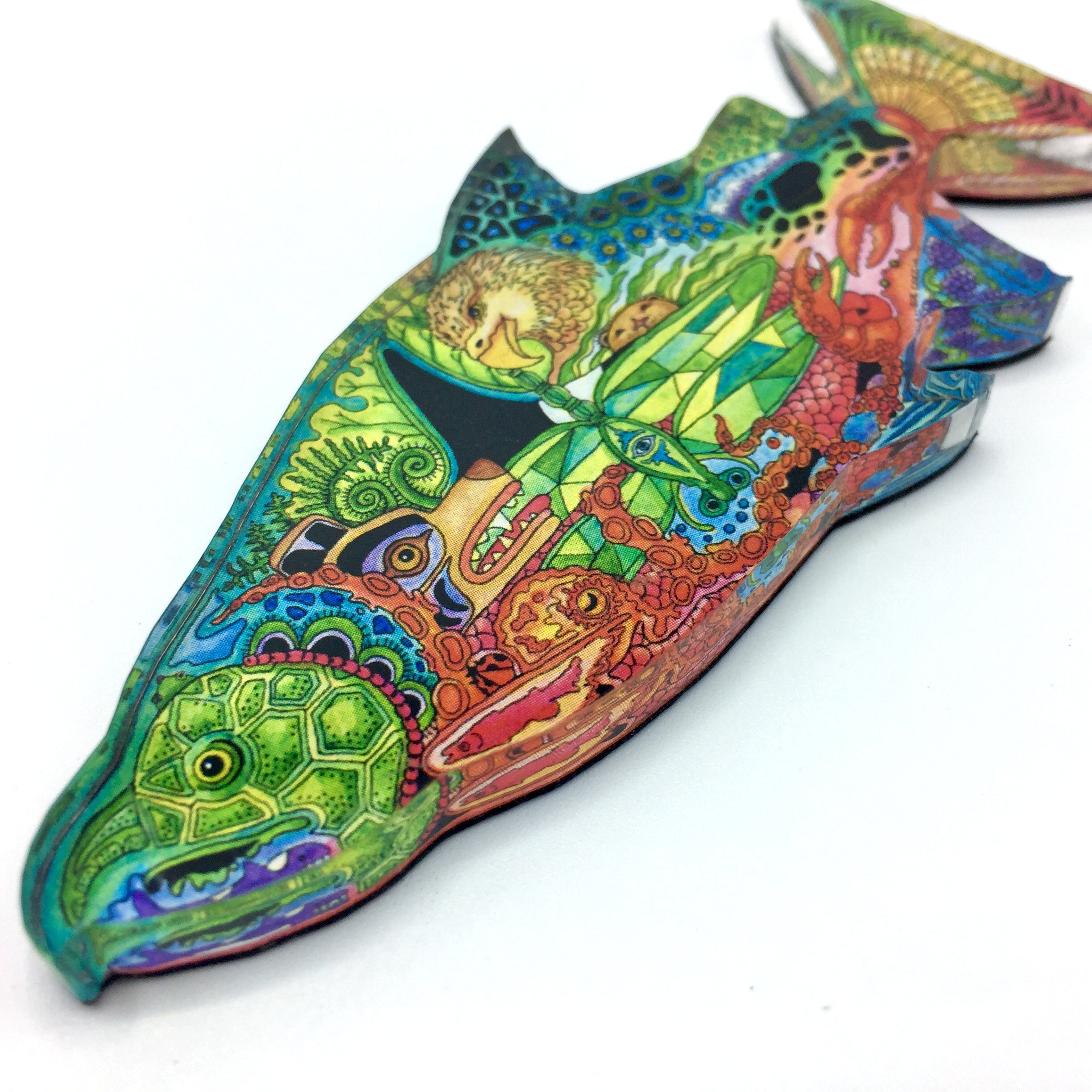 Chinook Salmon Magnets, Keychains and Pins