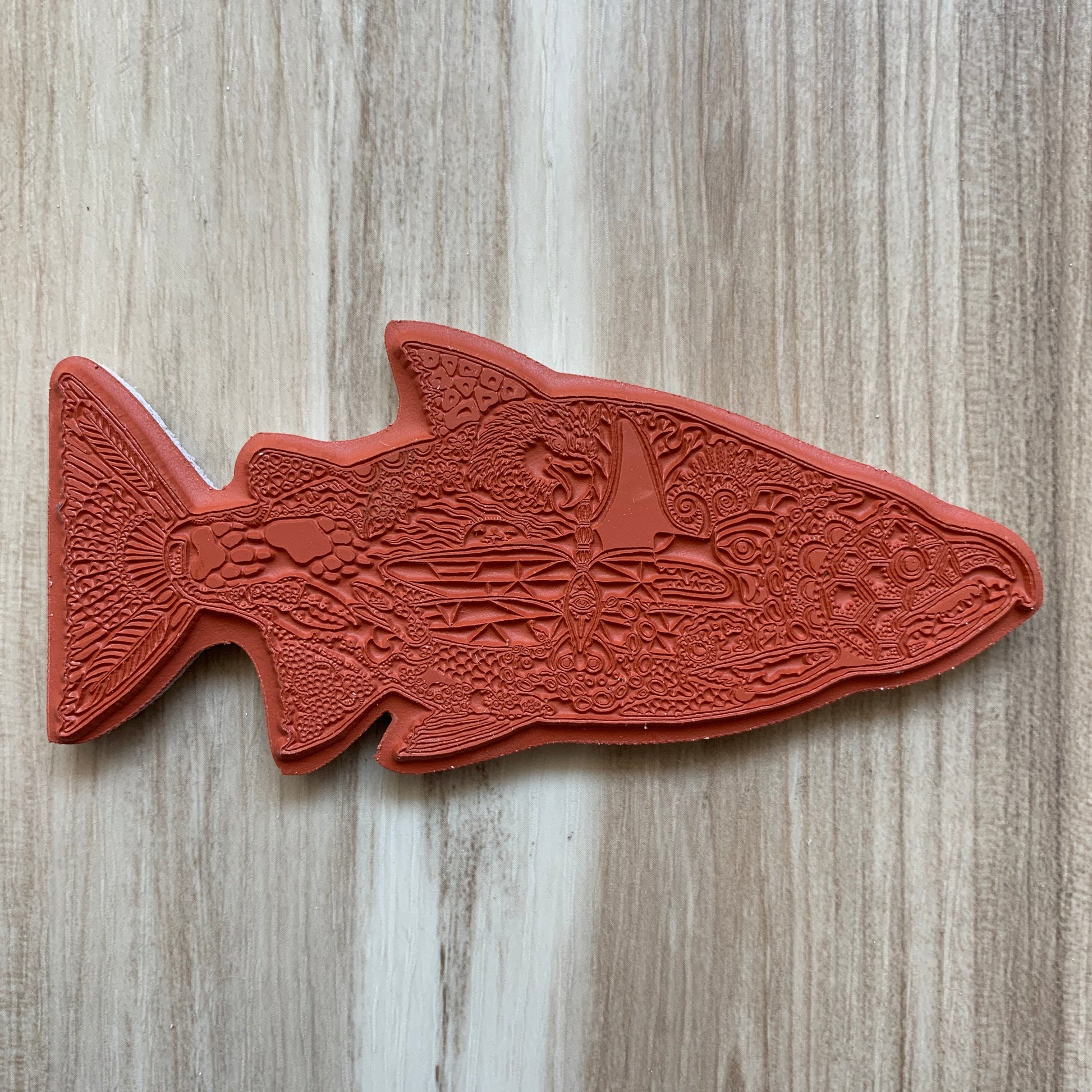 Chinook Salmon Rubber Stamp