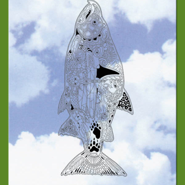 Chinook Salmon Rubber Stamp