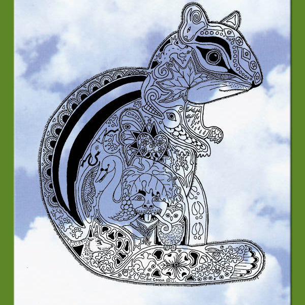 Chipmunk Rubber Stamp