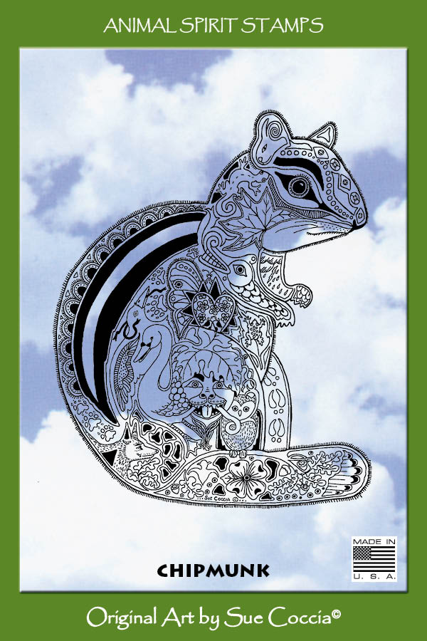 Chipmunk Rubber Stamp