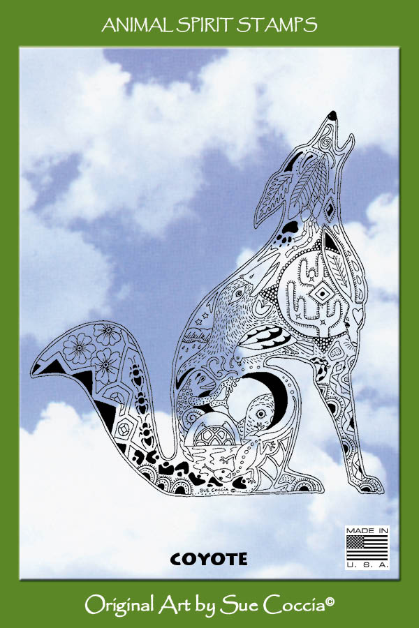 Coyote Rubber Stamp