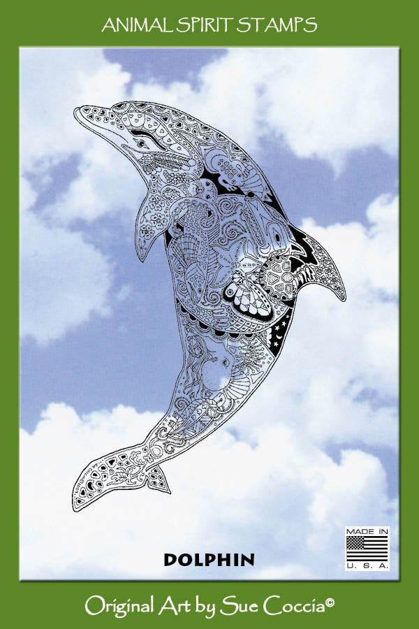 Dolphin Rubber Stamp