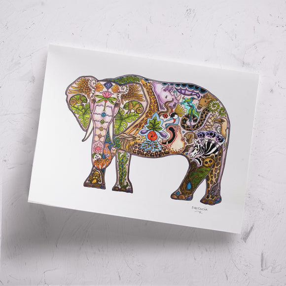 Mabula Elephant Signed Print