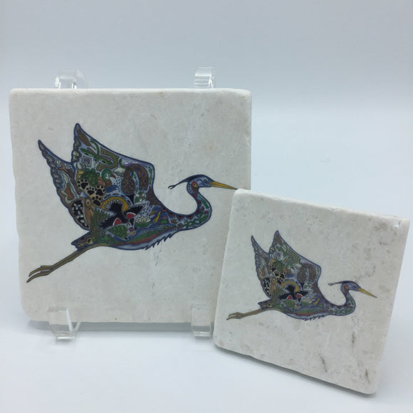 Flying Blue Heron Coasters and Trivets