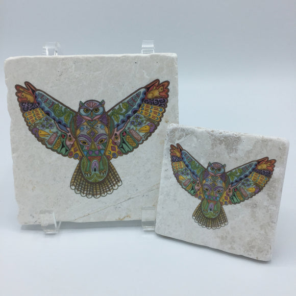 Great Horned Owl Coasters and Trivets