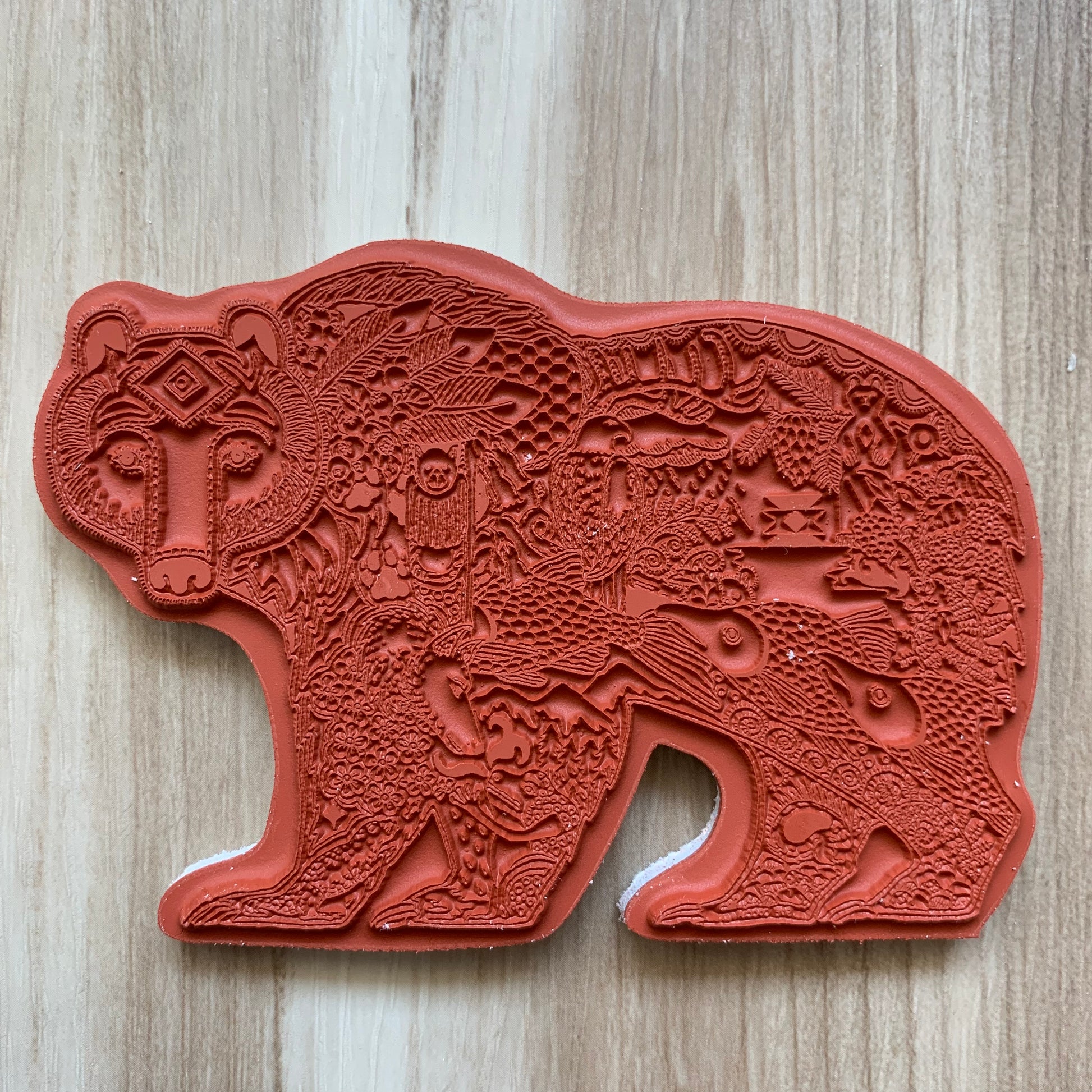 Grizzly Rubber Stamp
