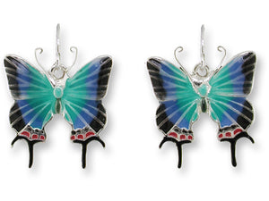 Hewitson's Hairstreak Butterfly Earrings - Pendant