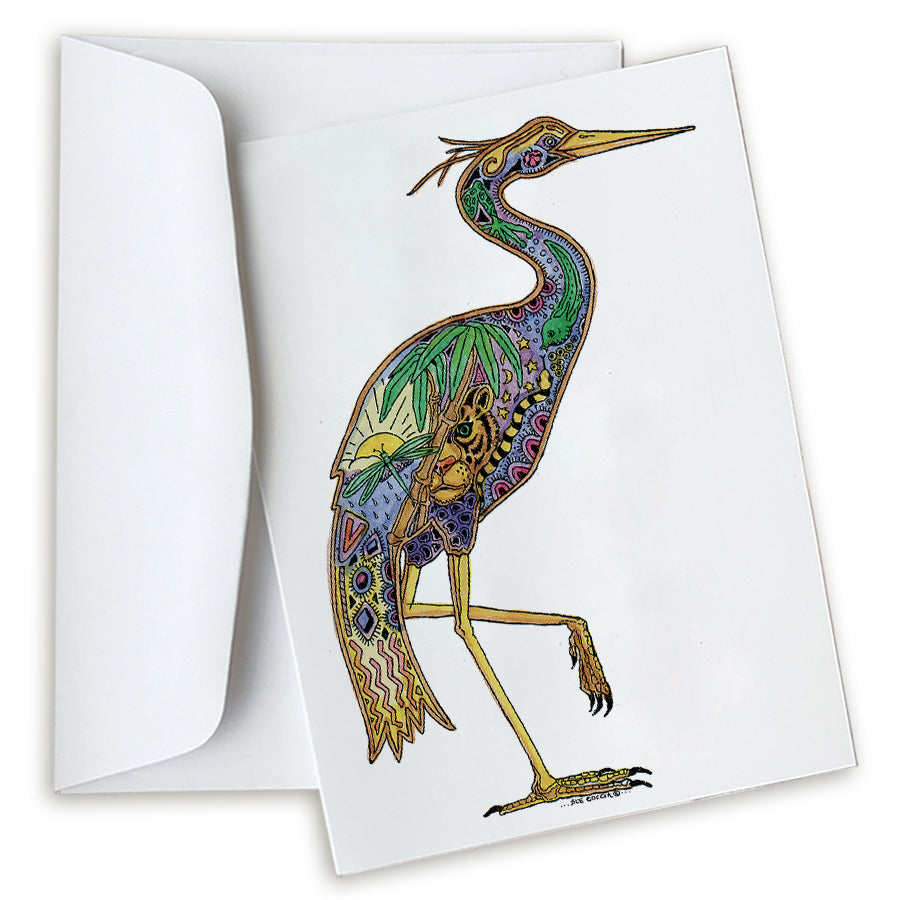 Heron Note Card