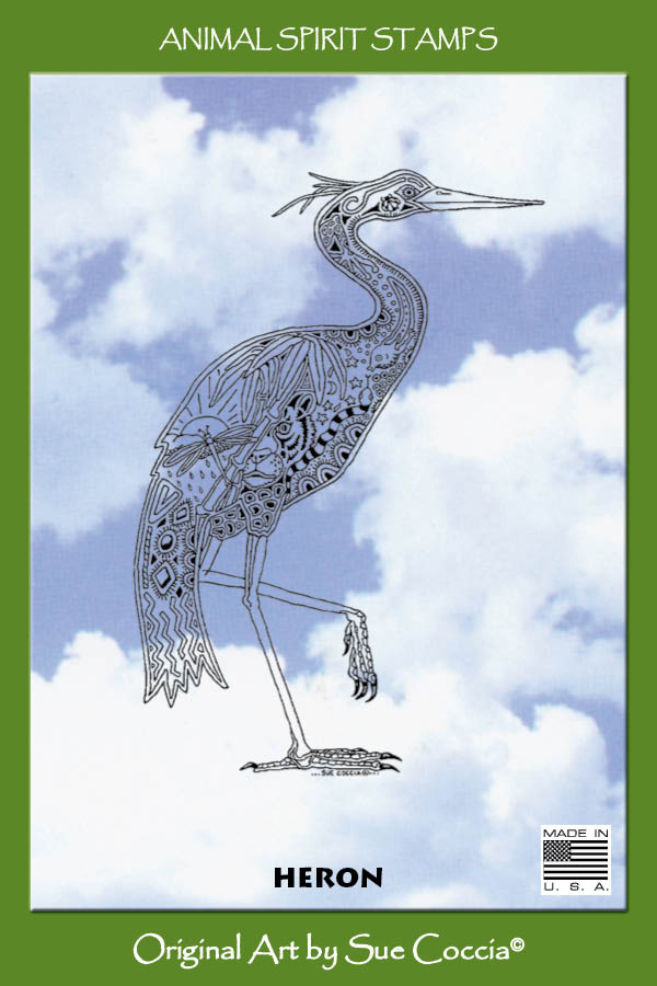 Heron Rubber Stamp